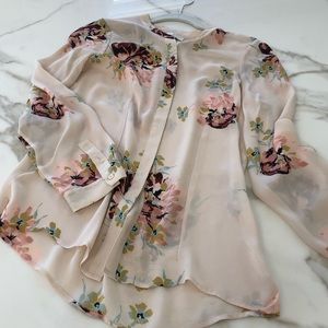 Joie Sheer nSilk Long Sleeve Blouse